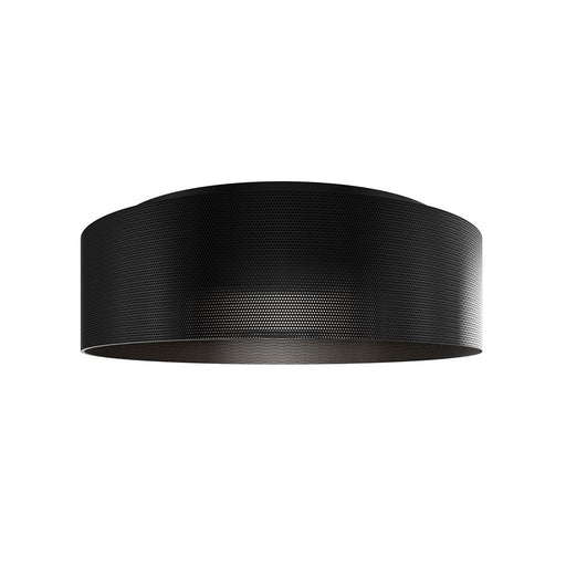 dweLED Grille 1 Light 18" Flush Mount/3500K, Black/Frosted - FM-57518-35-BK