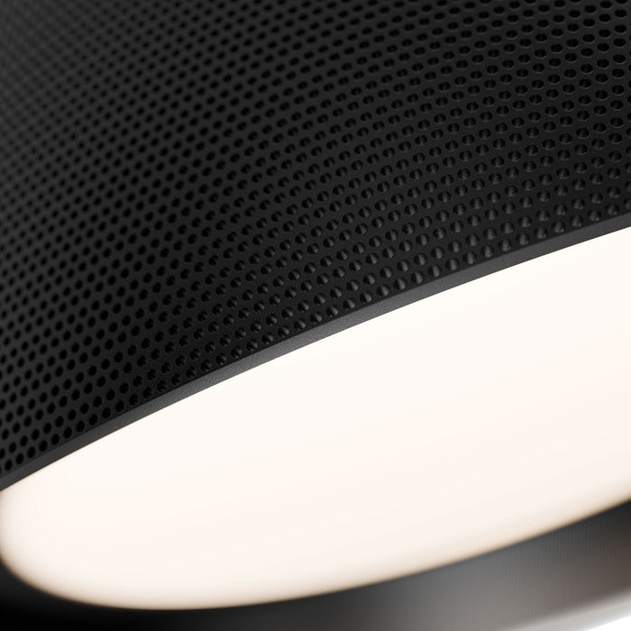 dweLED Grille 1 Light 18" Flush Mount/3500K, Black/Frosted