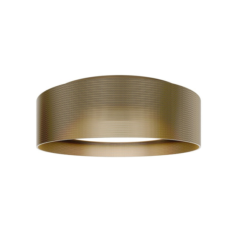 dweLED Grille 1 Light 18" Flush Mount/4000K, Aged Brass/Frosted - FM-57518-40-AB