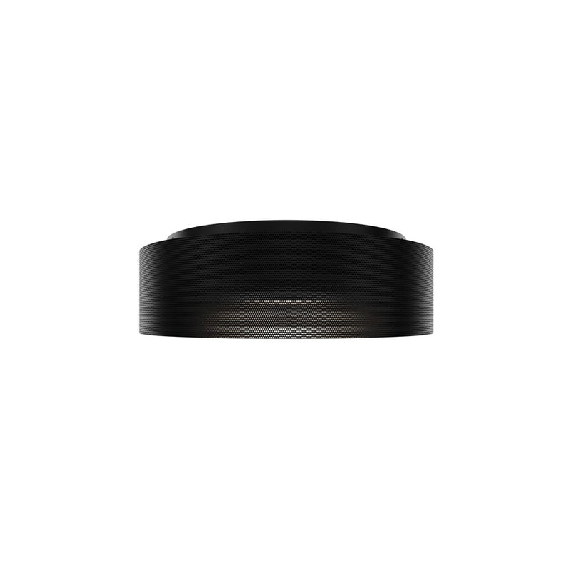 dweLED Grille 1 Light 18" Flush Mount/4000K, Black/Frosted