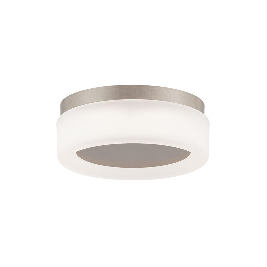 dweLED Bonham 8" LED Flush Mount 2700K, Brushed Nickel - FM-95408-27-BN