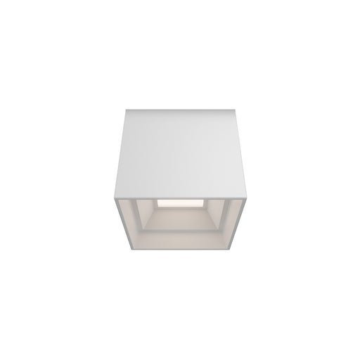 WAC Lighting Downtown 3in 1-Light Outdoor Flush Mount | Contemporary White Aluminum and Clear Glass | Covered Patio & Entryway | 3 | Model FM-W47203-30-WT