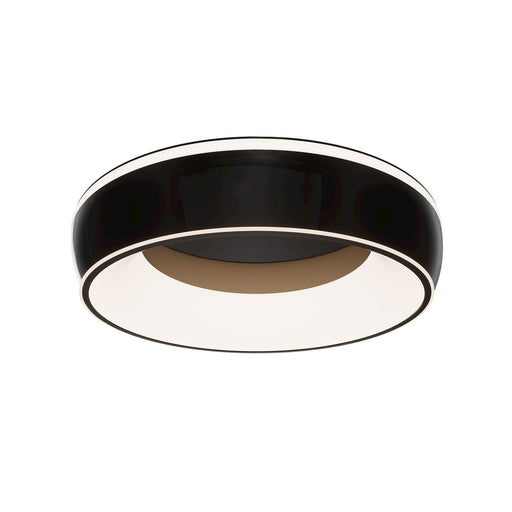 WAC Lighting Ringwall 19in 1-Light Flush Mount | Modern Black Chrome and Frosted Acrylic | Bedroom & Hallway Ceiling Light | 4.75 x 19 | Model FM402619-BC