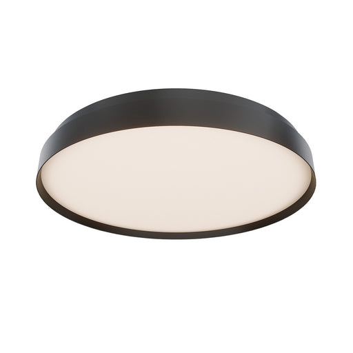 WAC Lighting Ringsley 31.5in 1-Light Flush Mount | Modern Black Aluminum and Frosted Acrylic | Bedroom & Hallway | 3.8 H x 31.5 | Model FM702632-TWA-BK