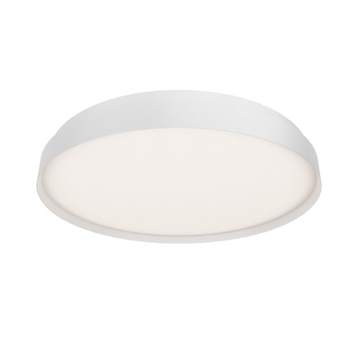 WAC Lighting Ringsley 31.5in 1-Light Flush Mount | Modern White Aluminum and Frosted Acrylic | Living Room & Bedroom Ceiling Light | Model FM702632-TWA-WT