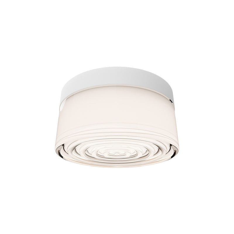 WAC Lighting Balto I 5in 1-Light Outdoor Flush Mount | Modern White Aluminum and Frosted PC Diffuser | Covered Patio & Entryway | Model FMW703605-WT