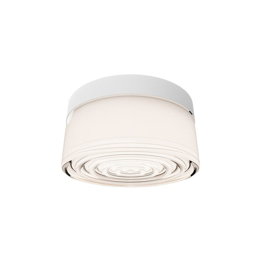 WAC Lighting Balto I 5in 1-Light Outdoor Flush Mount | Modern White Aluminum and Frosted PC Diffuser | Covered Patio & Sauna | 5.38 | Model FMW703605S-WT