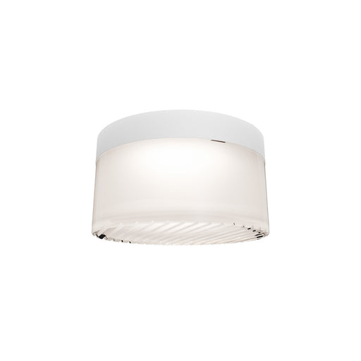 WAC Lighting Balto III 5in 1-Light Outdoor Flush Mount | Modern White Aluminum and Frosted PC Diffuser | Covered Patio & Entryway | Model FMW705605-WT