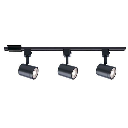 WAC Lighting Charge 3Lt LED Track Lighting Kit, Black/Clear - H-8010-3-CS-BK