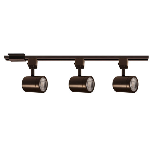 WAC Lighting Charge 3Lt LED Track Lighting Kit, Dark Bronze - H-8010-3-CS-DB