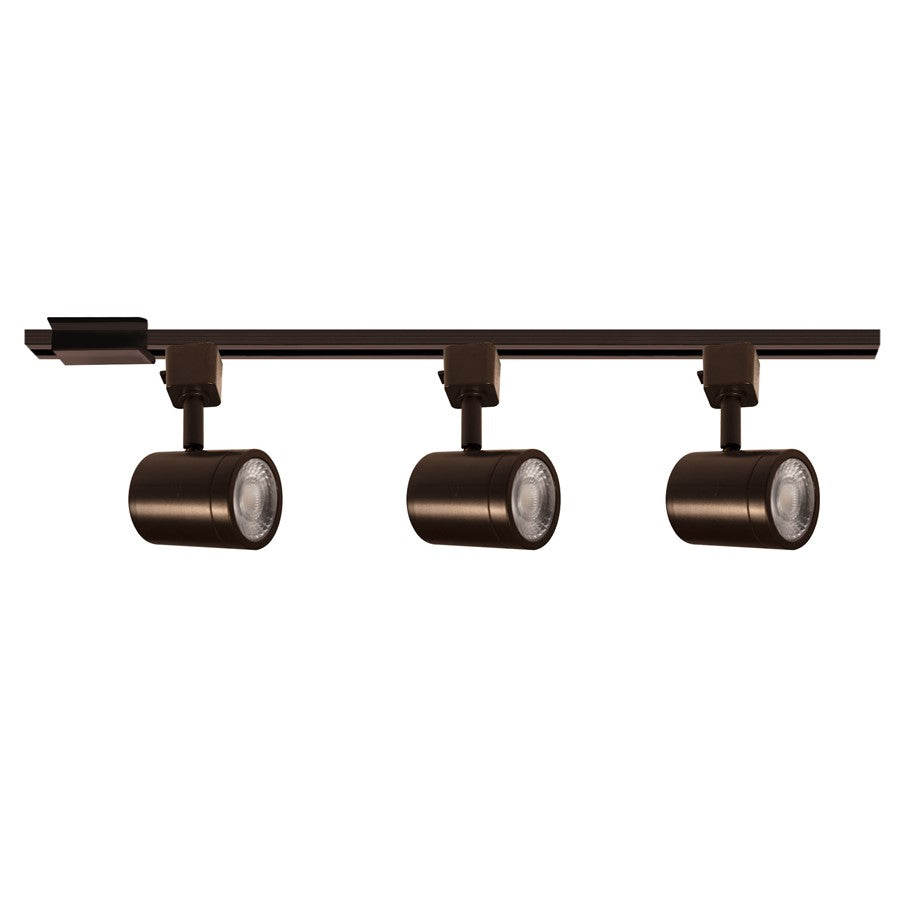 WAC Lighting Charge 3Lt LED Track Lighting Kit, Dark Bronze - H-8010-3-CS-DB