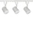 WAC Lighting Charge 3Lt LED Track Lighting Kit, White/Clear - H-8010-3-CS-WT