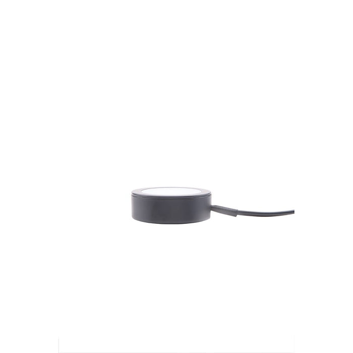 WAC Single 1Lt LED Puck Light/6" Wire/6' Cord/Switch, Black/WH