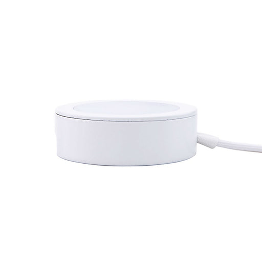 WAC Single 1Lt LED Puck Light/6" Wire/6' Cord/Switch, WH/WH