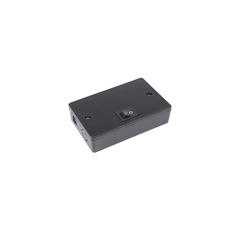 WAC Hardwired Box/On/Off Switch/Line Voltage Puck Light, Black - HR-HWB-BK