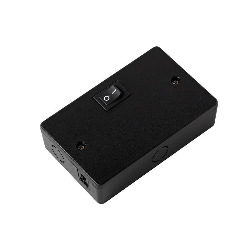 WAC Hardwired Box/On/Off Switch/Line Voltage Puck Light, Black