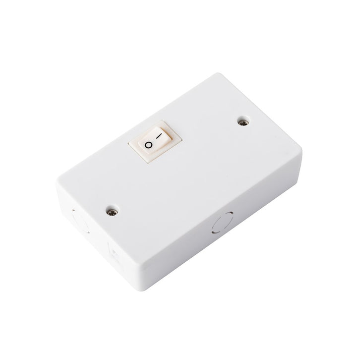 WAC Hardwired Box/On/Off Switch/Line Voltage Puck Light, White