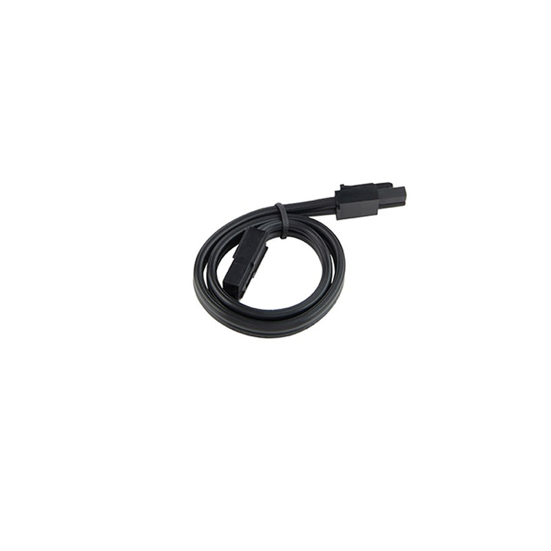 WAC Extension 12" Joiner Cable/Line Voltage Puck Light, Black