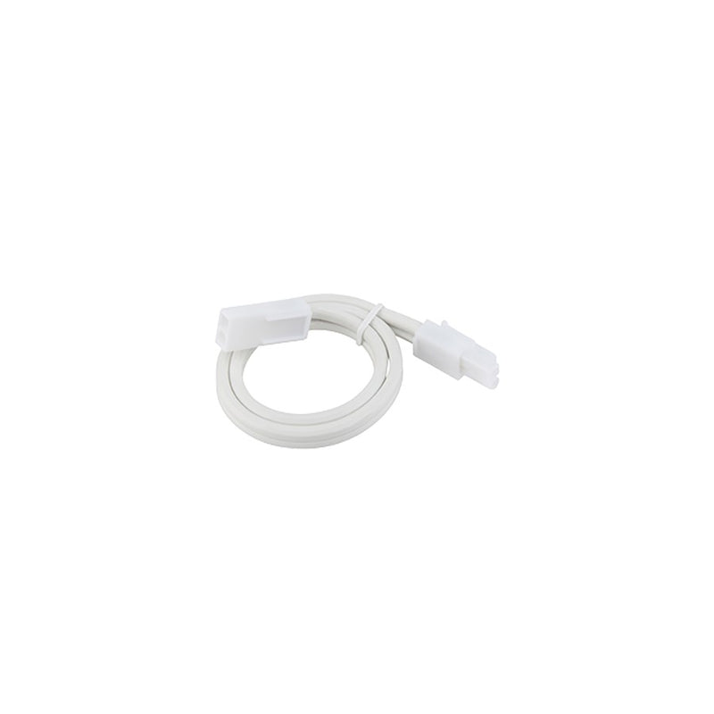 WAC Extension 12" Joiner Cable/Line Voltage Puck Light, White - HR-IC12-WT