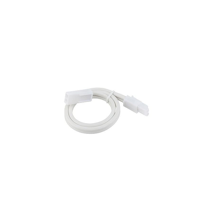 WAC Extension 12" Joiner Cable/Line Voltage Puck Light, White - HR-IC12-WT