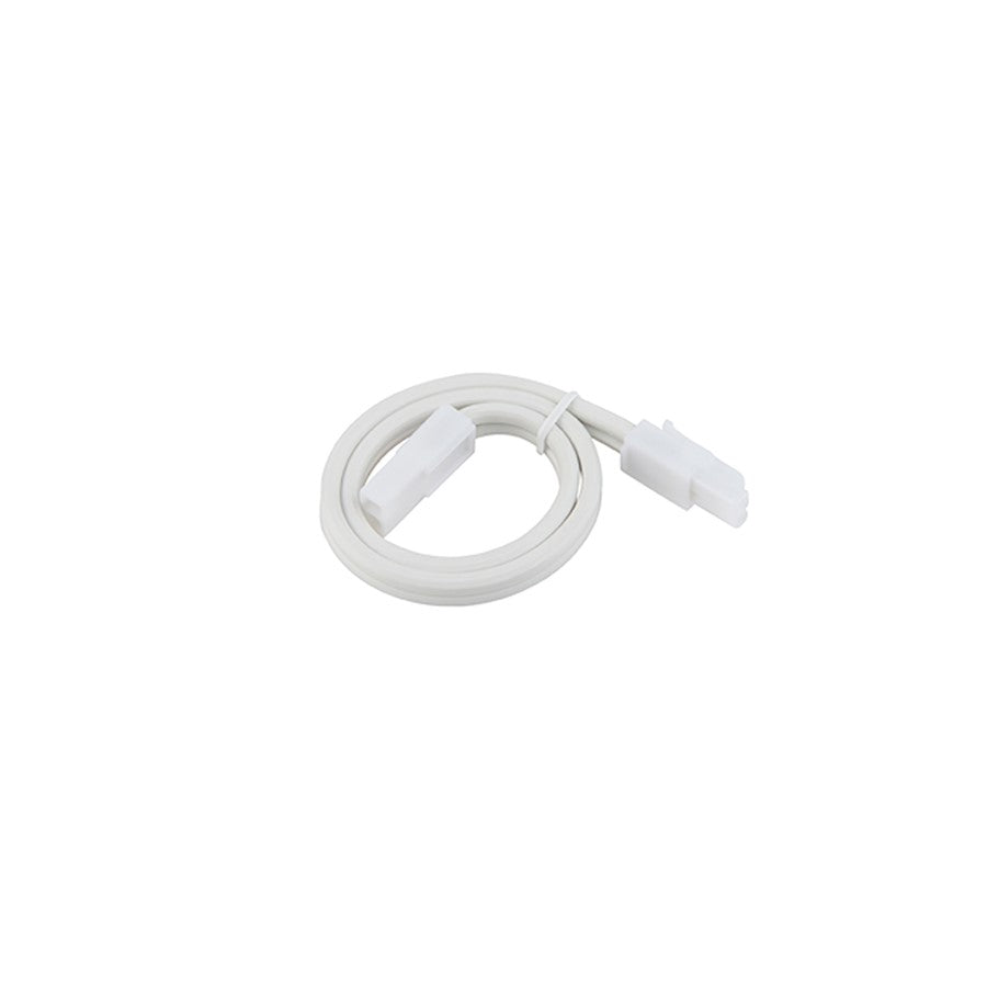 WAC Extension 12" Joiner Cable/Line Voltage Puck Light, White