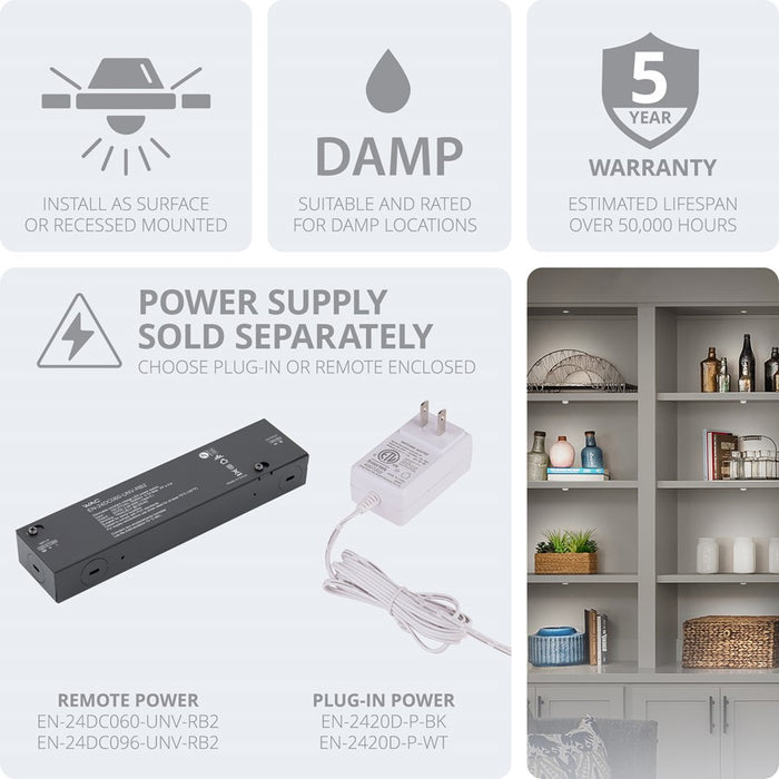 WAC Mini 24VACDC LED Puck Light/10 Pack, White/Translucent