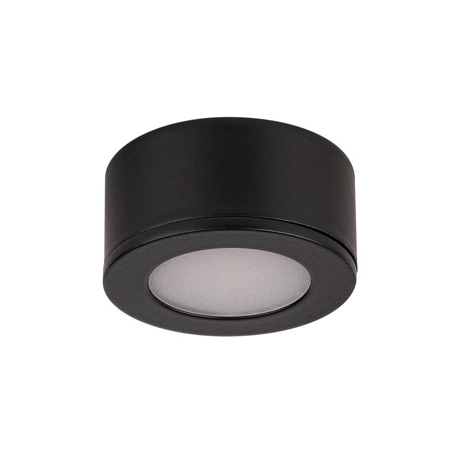 WAC Mini Puck 24VACDC 1Lt LED Puck Light, Black/Translucent - HR-LED10-30-BK