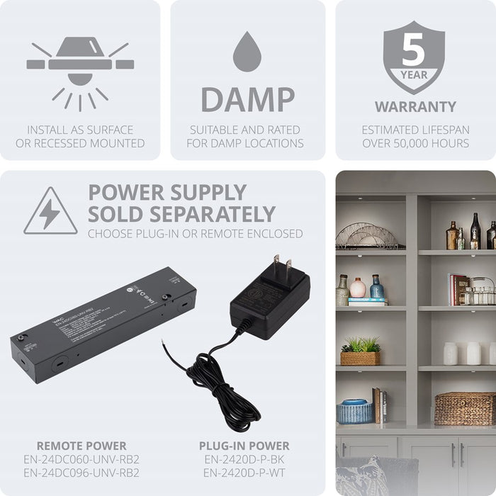 WAC Mini 24VACDC LED Puck Light/6 Pack, Black/Translucent