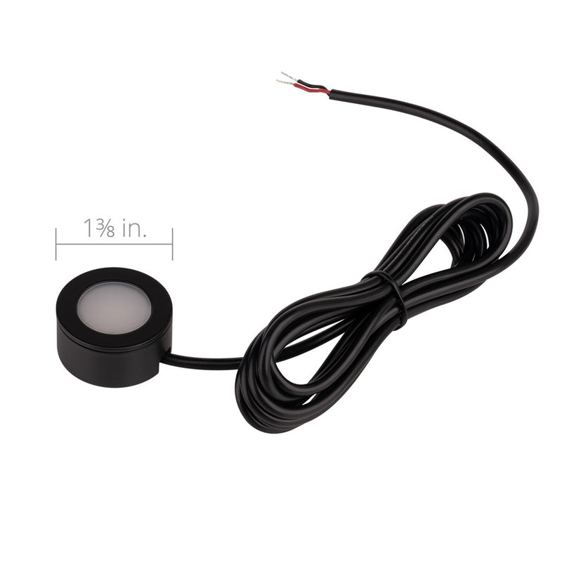 WAC Mini 24VACDC LED Puck Light/6-PK Kit, Black/Translucent