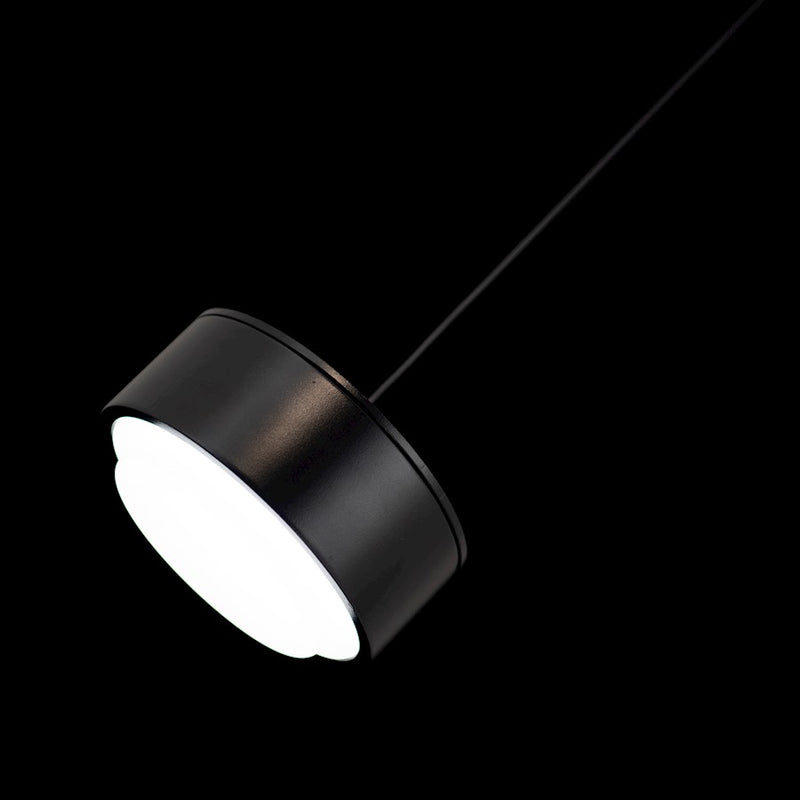 dweLED Ohm 6" LED 1 Light Pendant 3000K, Black/Opal