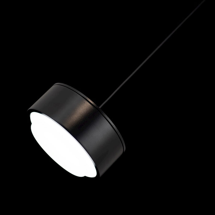 dweLED Ohm 6" LED 1 Light Pendant 3000K, Black/Opal