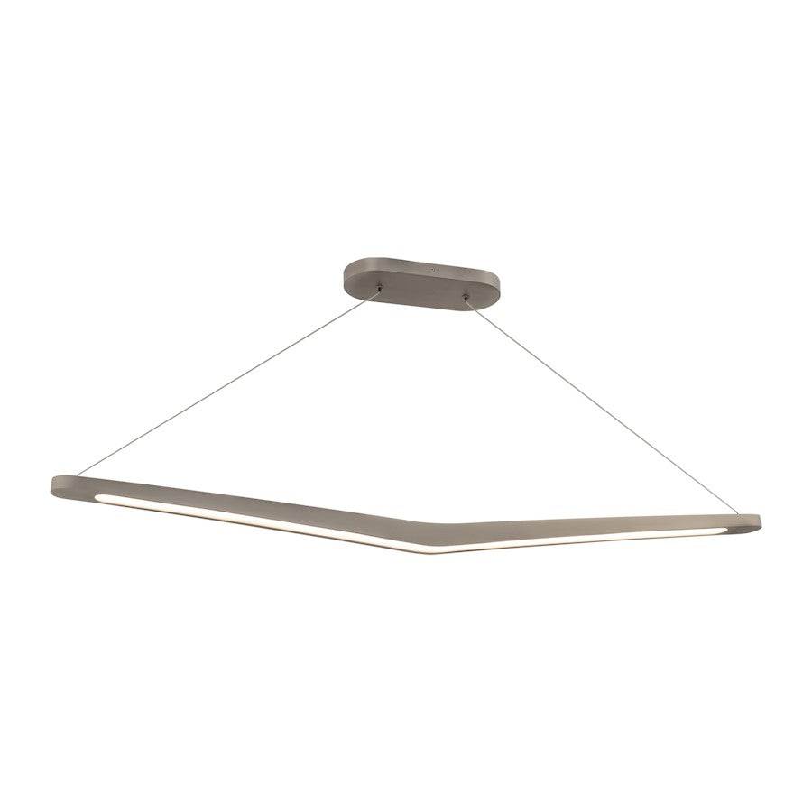 dweLED Alleron 46" LED Linear Pendant 2700K, Brushed Nickel - PD-13446-27-BN