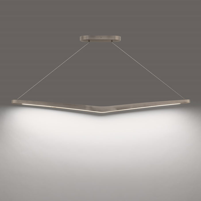 dweLED Alleron 46" LED Linear Pendant 2700K, Brushed Nickel