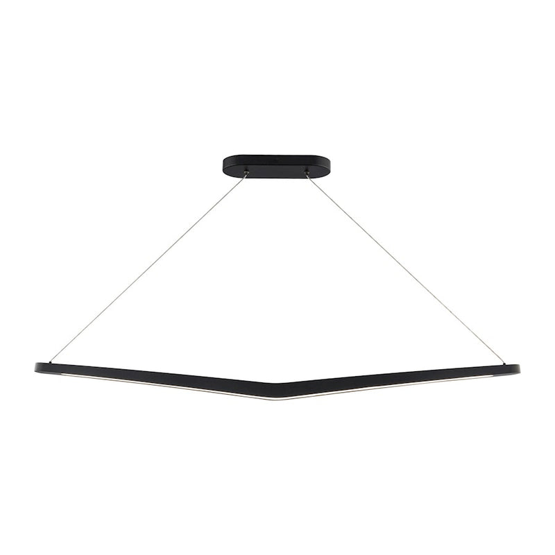 dweLED Alleron 46" LED Linear Pendant 3500K, Black