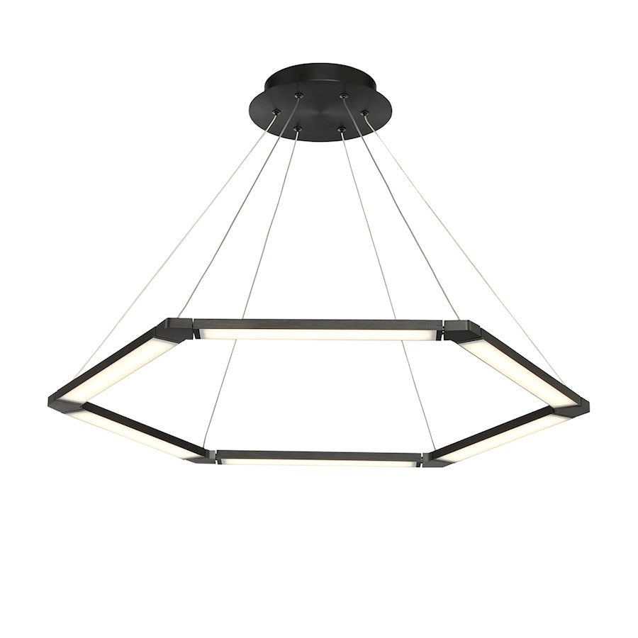 dweLED Lune 32" LED 6 Light Pendant 3000K, Opal