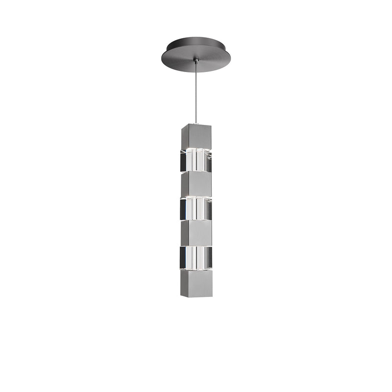 WAC Lighting Super Star 2in 1-Light Mini-Pendant | Contemporary Brushed Nickel and Clear K5 Crystal | Kitchen Island & Dining Room | Model PD-15514-30-BN