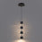 dweLED Super Star 1 Light 2" Mini-Pendant/3500K, Black/Clear
