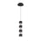 dweLED Super Star 1 Light 2" Mini-Pendant/4000K, Black/Clear