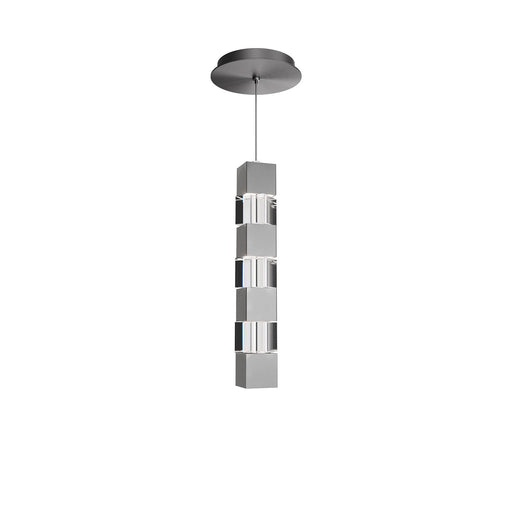 WAC Lighting Super Star 2in 1-Light Mini-Pendant | Contemporary Brushed Nickel and Clear K5 Crystal | Kitchen Island & Dining Room | Model PD-15514-50-BN