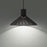 dweLED Cappe 21" LED Pendant 2700K, Black