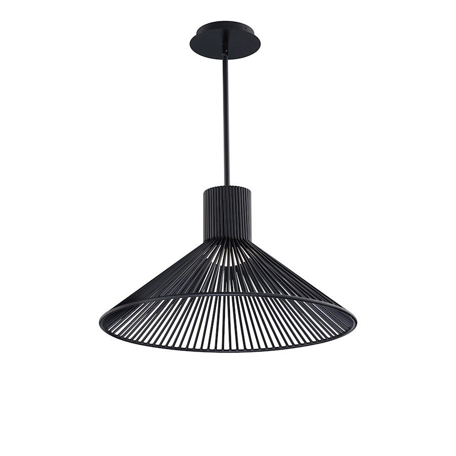 dweLED Cappe 21" LED Pendant 3000K, Black - PD-17421-30-BK