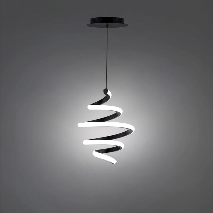 dweLED Whirl 8" LED Pendant 3000K, Black