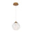 dweLED Bistro LED 1 Light Pendant 3000K, Aged Brass/Clear