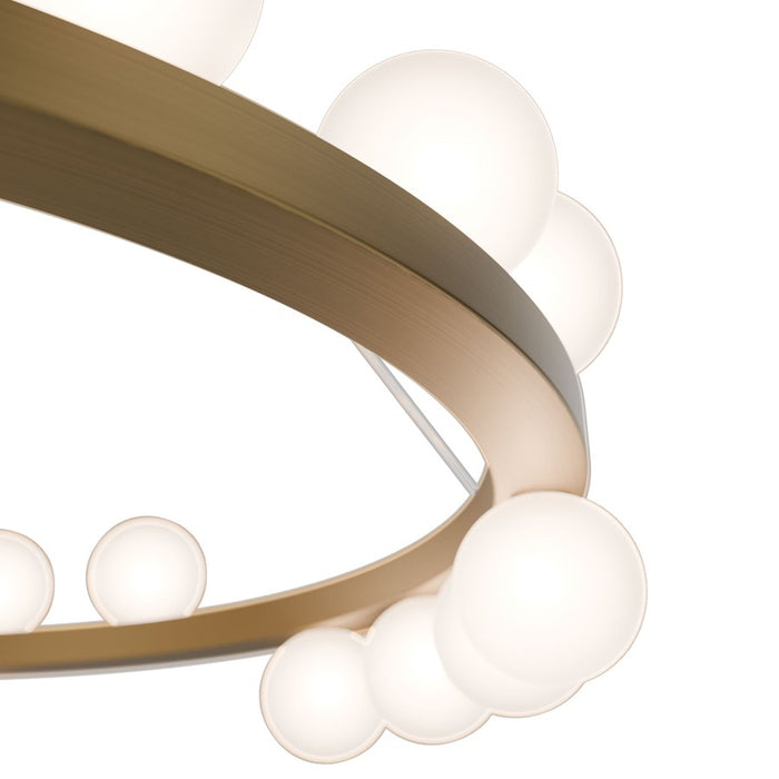 dweLED Carousel 21Lt 28" Chandelier/4000K, Brass/Frosted