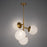dweLED Quatrro 4 Light 27" Pendant/3500K, Aged Brass/Frosted