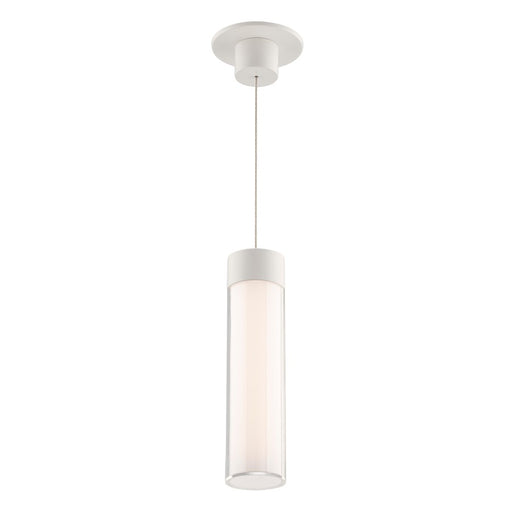 WAC Twist-N-Lite 1Lt LED Cylinder Pendant, White/Clear/White