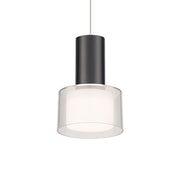 WAC Twist-N-Lite 1Lt LED Torch Pendant, Black/Clear/White - PD-250905-CS-BK