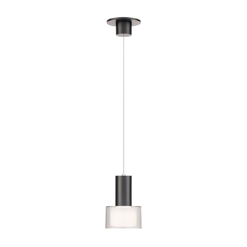 WAC Twist-N-Lite 1Lt LED Torch Pendant, Black/Clear/White