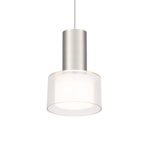 WAC Twist-N-Lite 1Lt LED Torch Pendant, Nickel/Clear/White - PD-250905-CS-BN