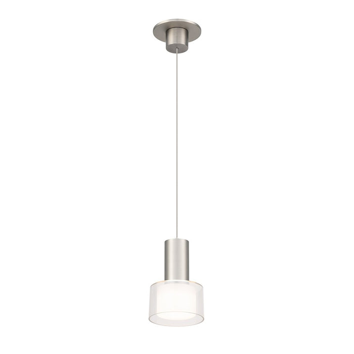 WAC Twist-N-Lite 1Lt LED Torch Pendant, Nickel/Clear/White